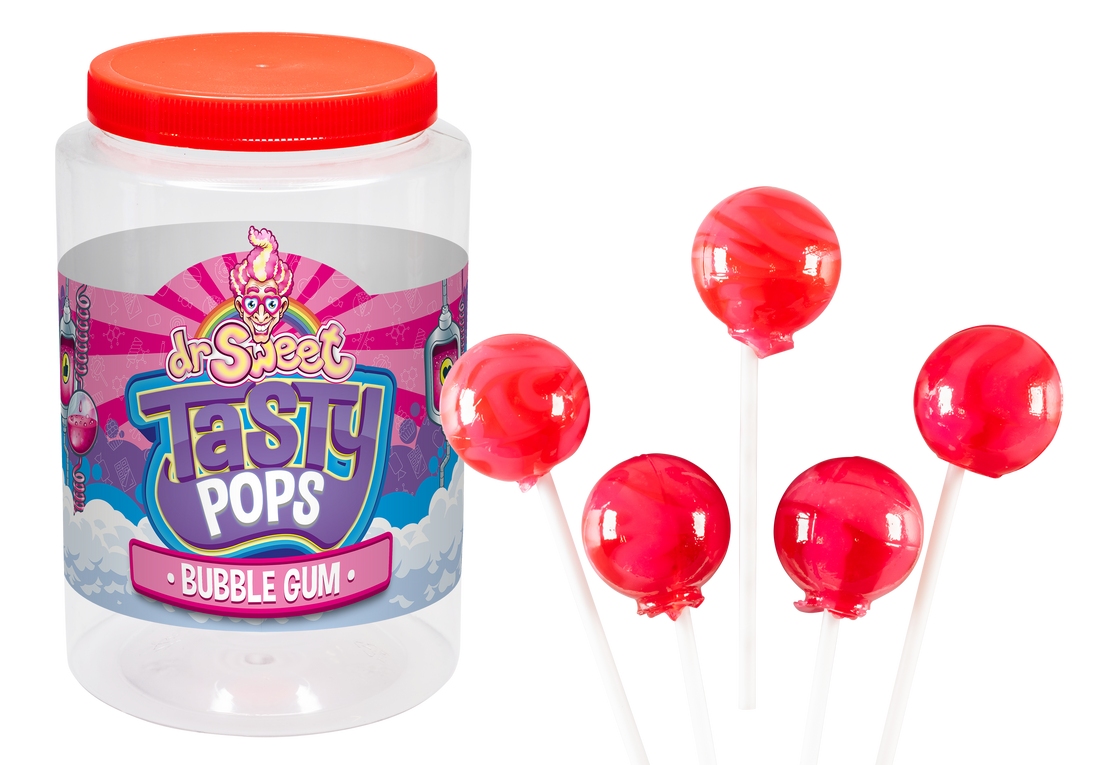 Dr. Sweet Tasty Pop Bubble Gum 70 stuks-1