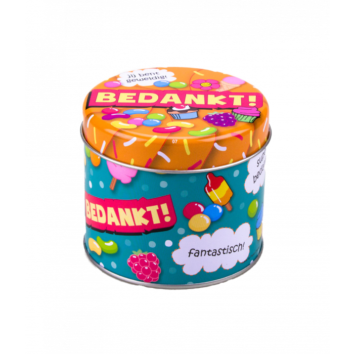 Filled Candy Tins - Thank You and 250 Grams